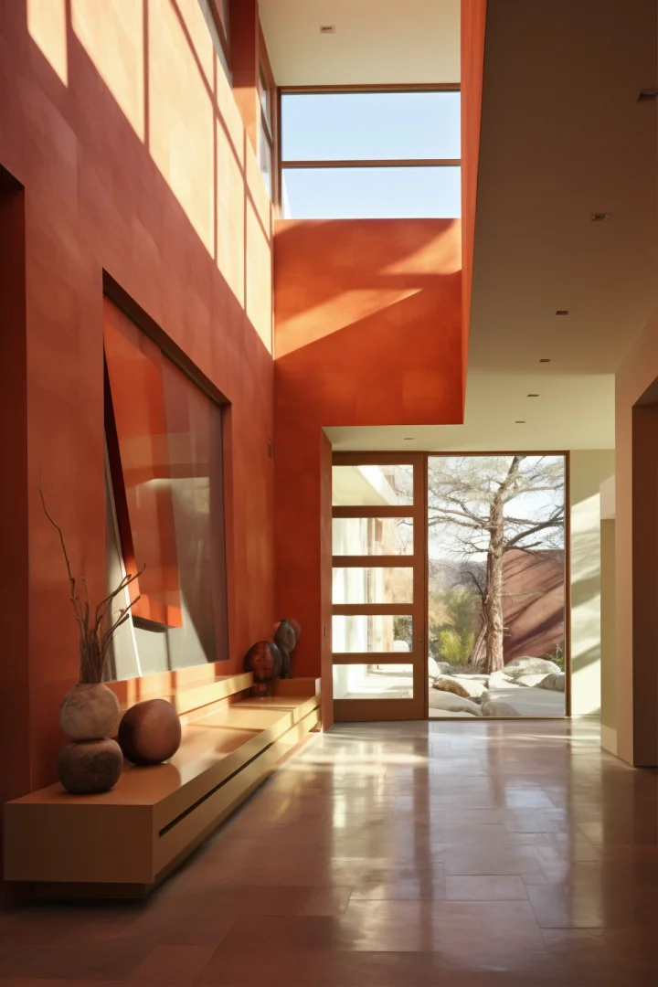 Modern city skyline with architectural structures