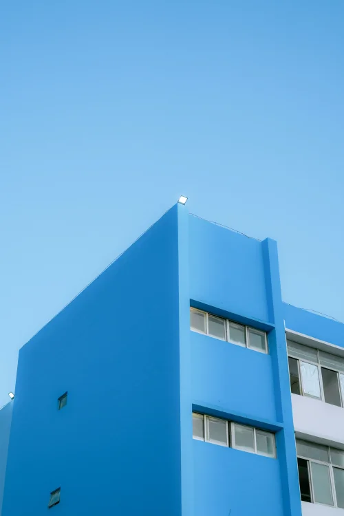 Modern city skyline with architectural structures